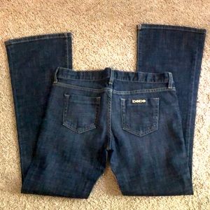 bebe Jeans Flare SZ 31 Waist 33 Length Dark Blue